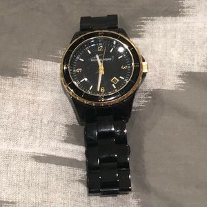 Michael Kors Black and Gold Watch
